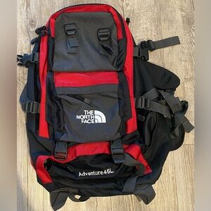 The North Face Adventure 45L Backpack - Black & Red